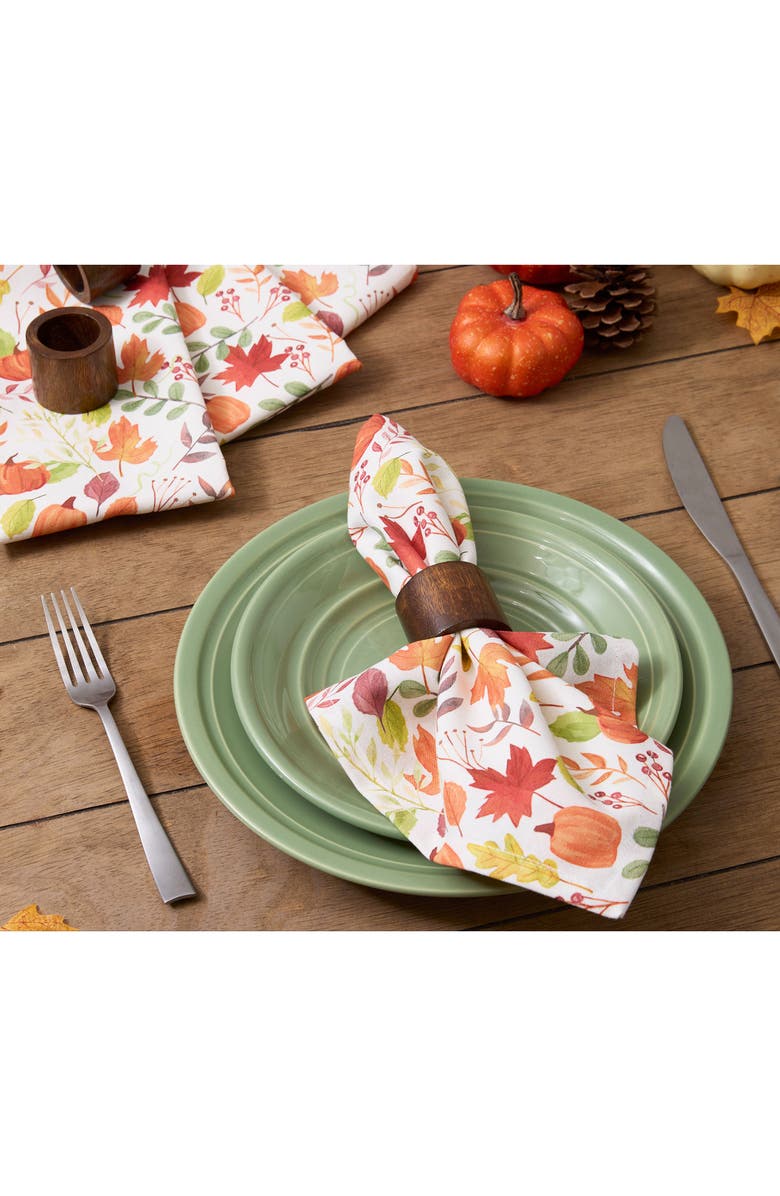 Design Imports Hometown Harvest Set of 4 Napkins, Alternate, color, Hometown Harvest
