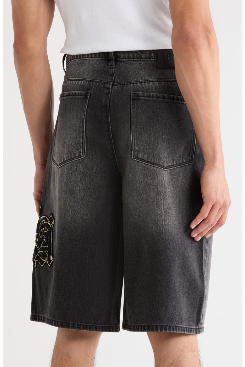 Gustavo Denim Shorts, Alternate, color, CHARCOAL DRIFT