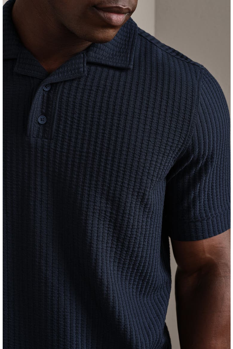 Casual Seersucker Polo, Alternate, color, TRUE NAVY