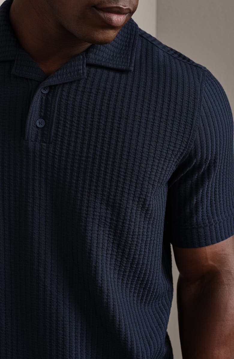 Rhone Casual Seersucker Polo, Alternate, color, True Navy