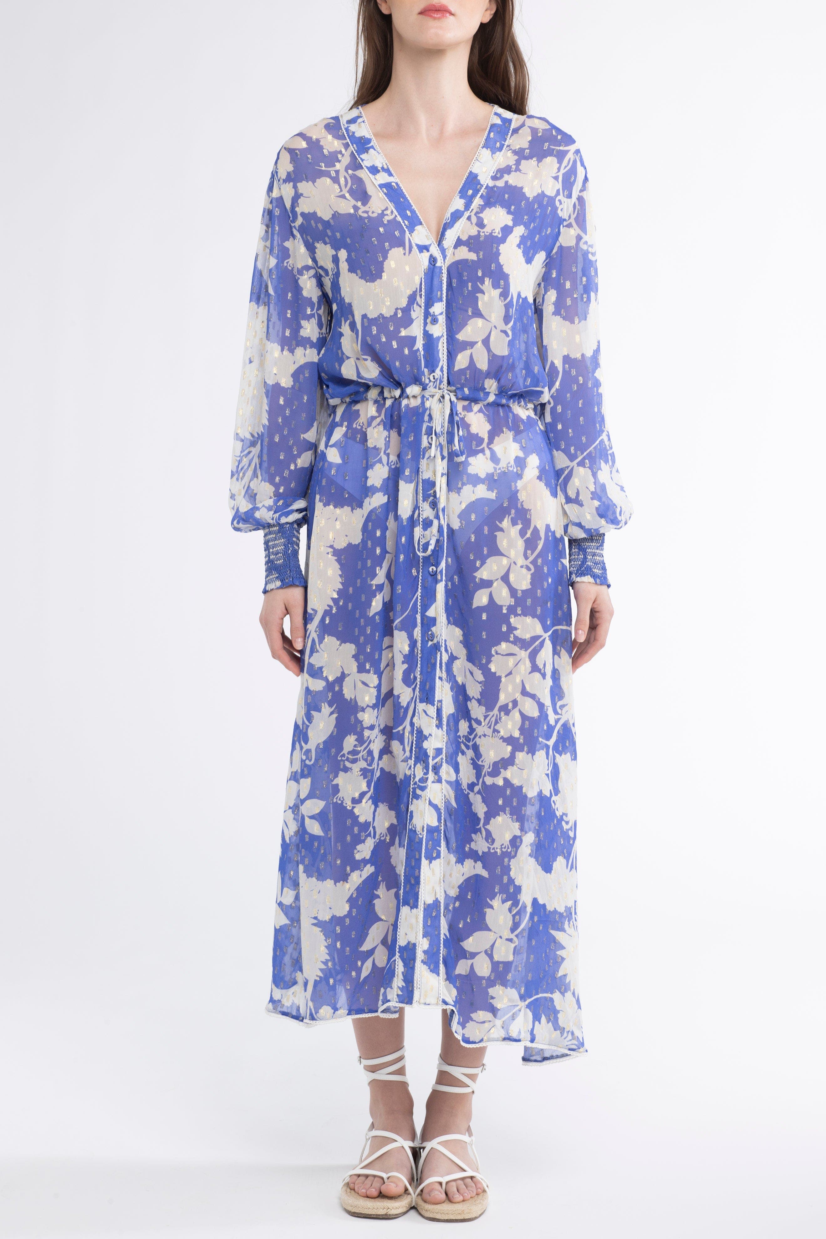 Cabana Cover-Up Flower Kaftan Dress - image 2