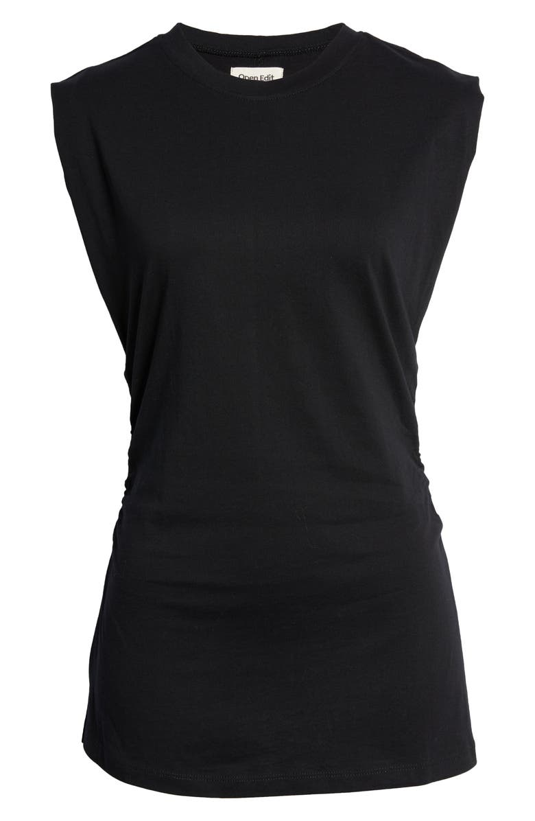 Open Edit Side Ruched Sleeveless Tunic, Alternate, color,