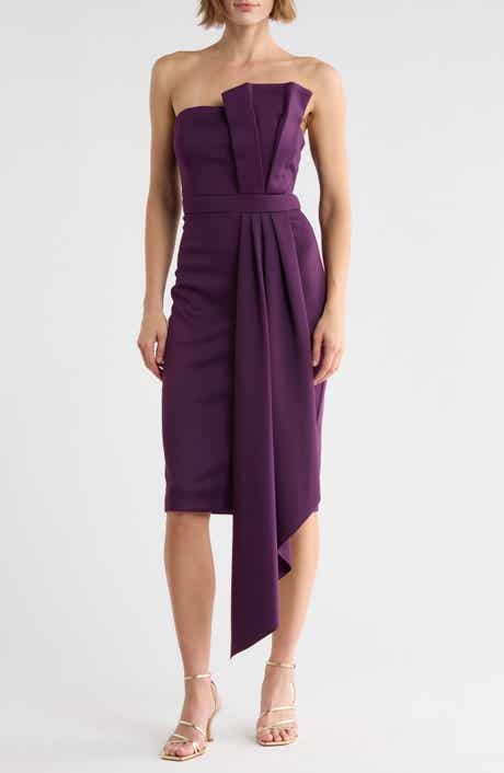 Eliza J Strapless Scuba Crepe Cocktail Dress