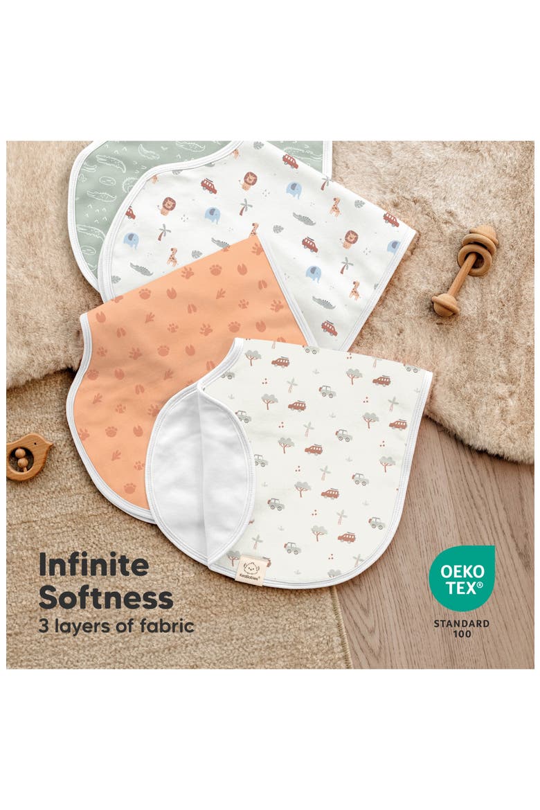 4-Pack Hallo Burp Cloths, Alternate, color, Wilderness