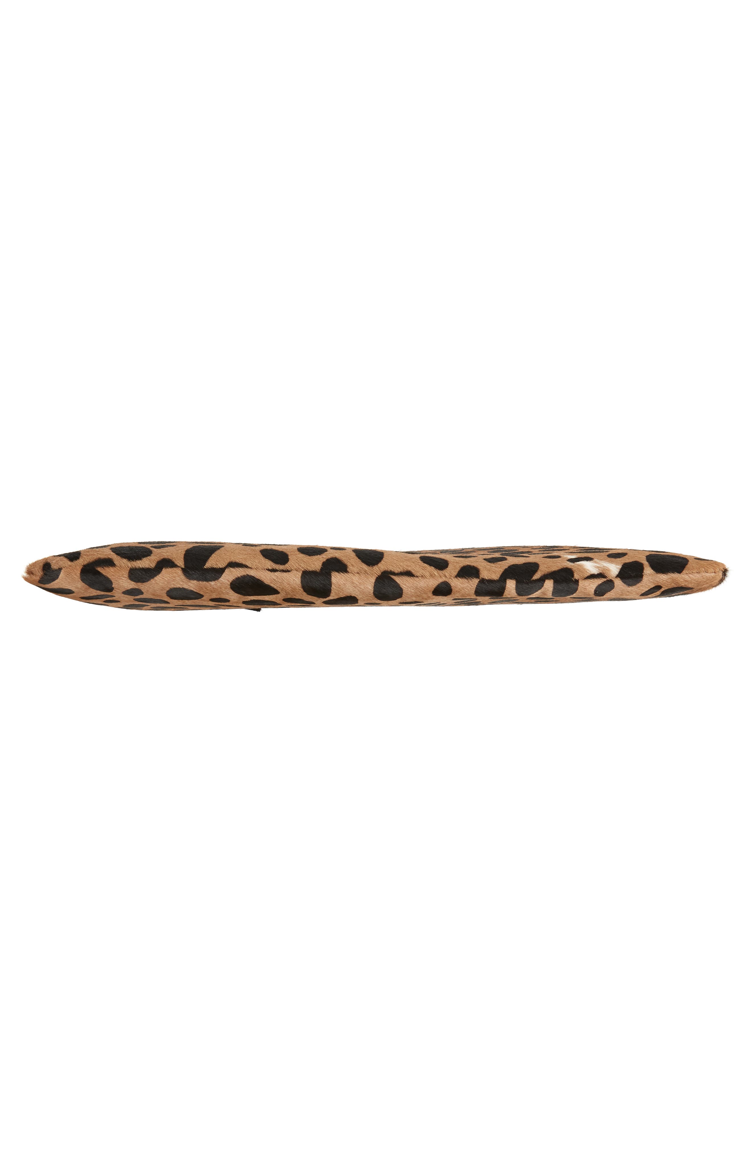 Clare V. Leopard Print Genuine Calf Hair Clutch, Alternate, color, 