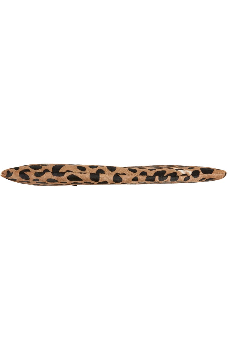 Clare V. Leopard Print Genuine Calf Hair Clutch, Alternate, color,