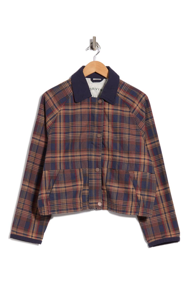 Nantucket Plaid Jacket, Main, color, PEACOAT MADELEINE PLAID