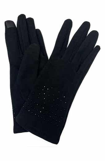 MARCUS ADLER Rhinestone Jersey Touchscreen Gloves