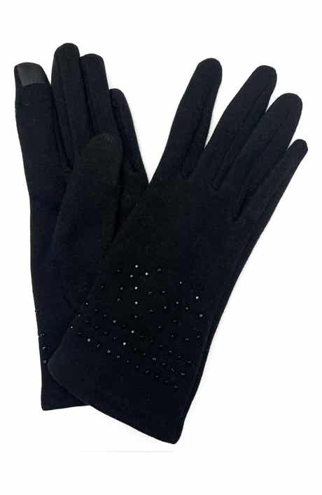 MARCUS ADLER Rhinestone Jersey Touchscreen Gloves