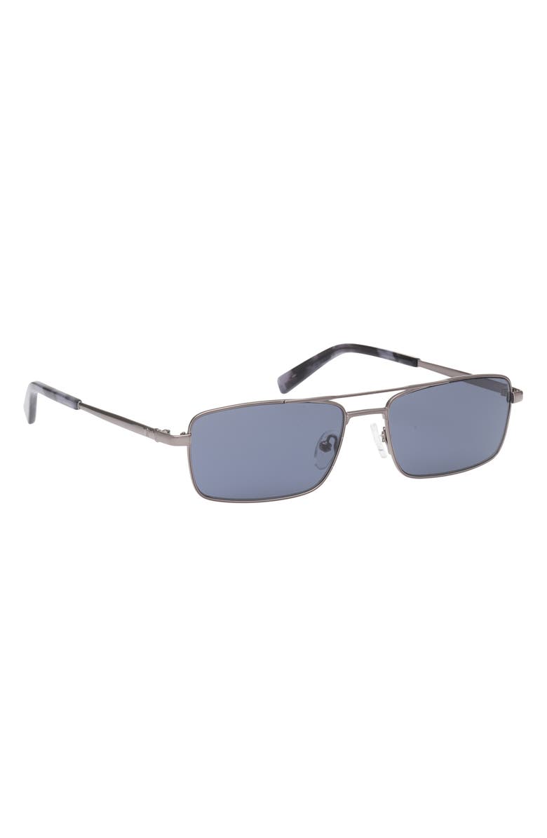 ABERCROMBIE & FITCH 57mm Square Sunglasses, Alternate, color, Shiny Dark Nickeltin / Smoke