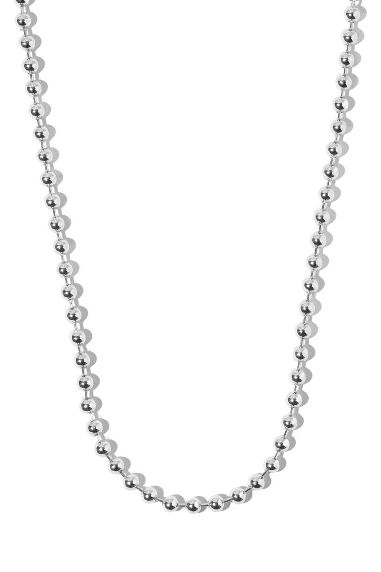 Boston Ball Chain Necklace, Main, color, SILVER