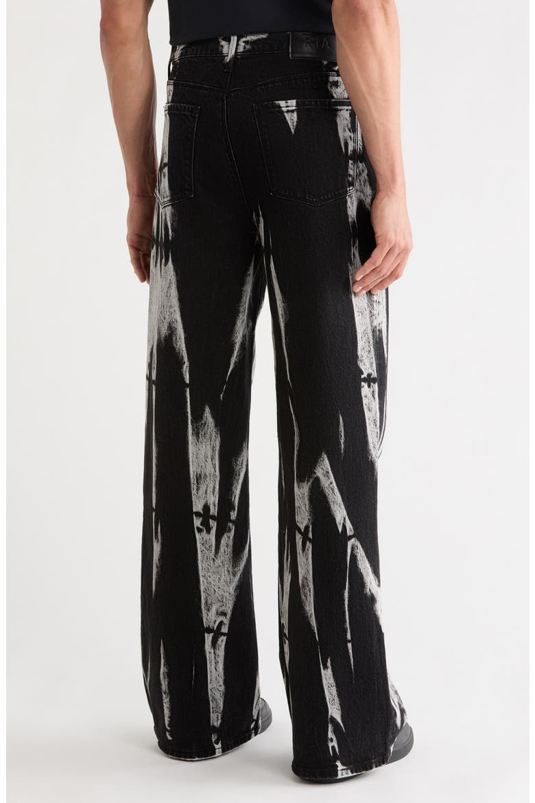 Jamie Marbled High Waist Relaxed Leg Jeans, Alternate, color, BLACK MARQUINA