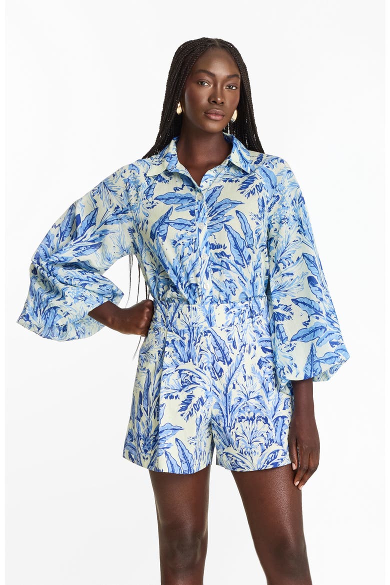 Nora Cotton Voile Blouse Toile Blu, Alternate, color, Toile Blu
