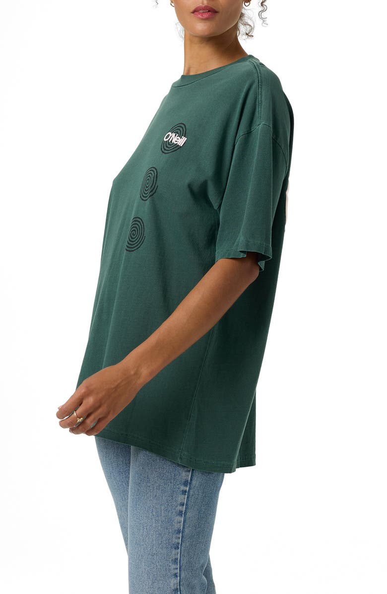 O'Neill OG Fish Eye Oversize Cotton Graphic T-Shirt, Alternate, color, Dark Forest