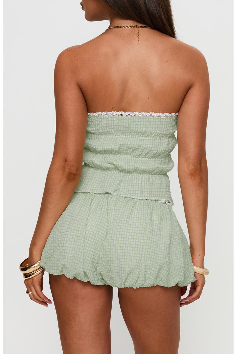 Short and Sweet Strapless Gingham Top, Alternate, color, MULTI