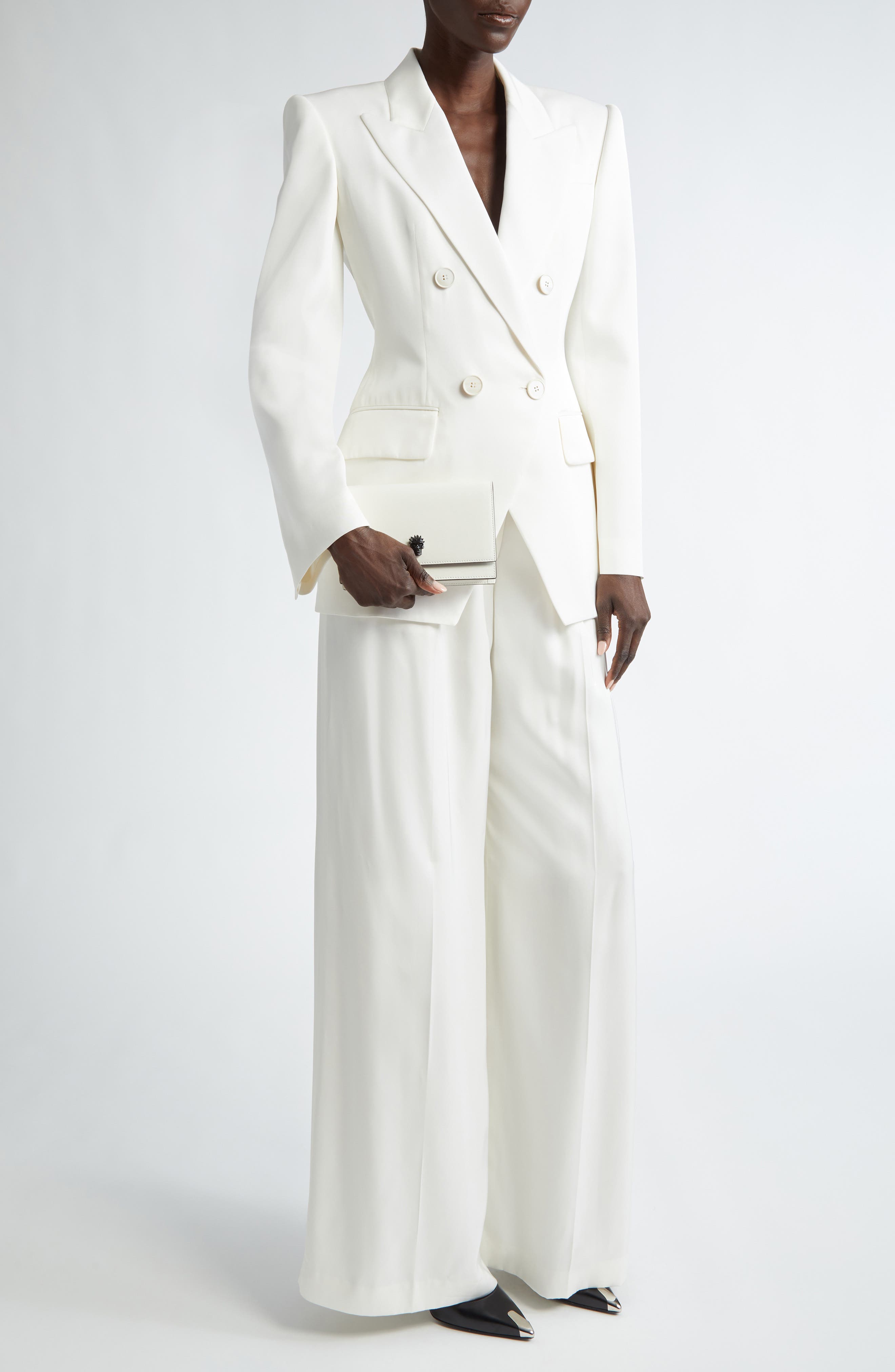 McQueen Small Skull Leather Crossbody Bag, Alternate, color, 