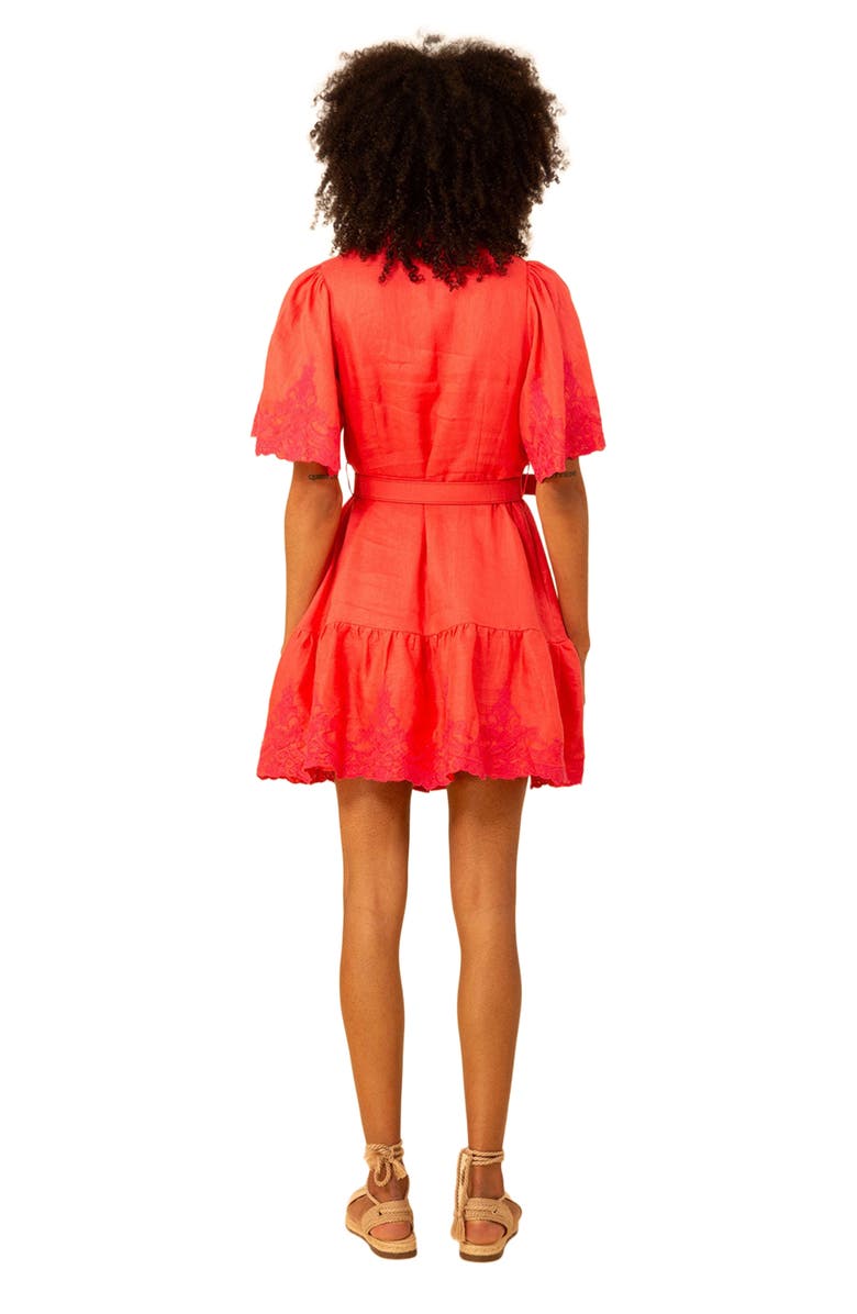 Hale Bob Haven Embroidered Linen Dress, Alternate, color, 