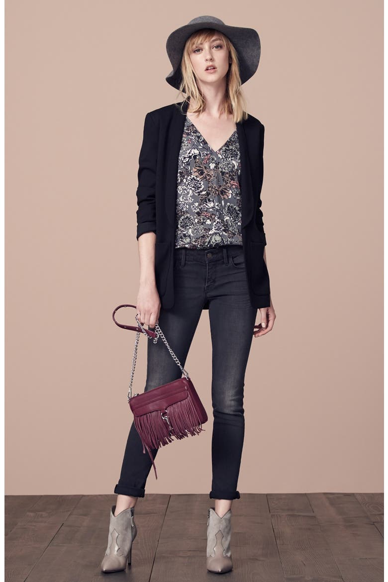 Open Shawl Collar Jacket, Alternate, color, BLACK