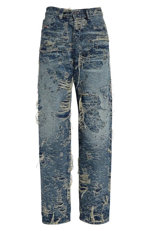 Shop Diesel ® 1988 D-ark-fsg Tapered Trompe L'oeil Boyfriend Jeans In Denim