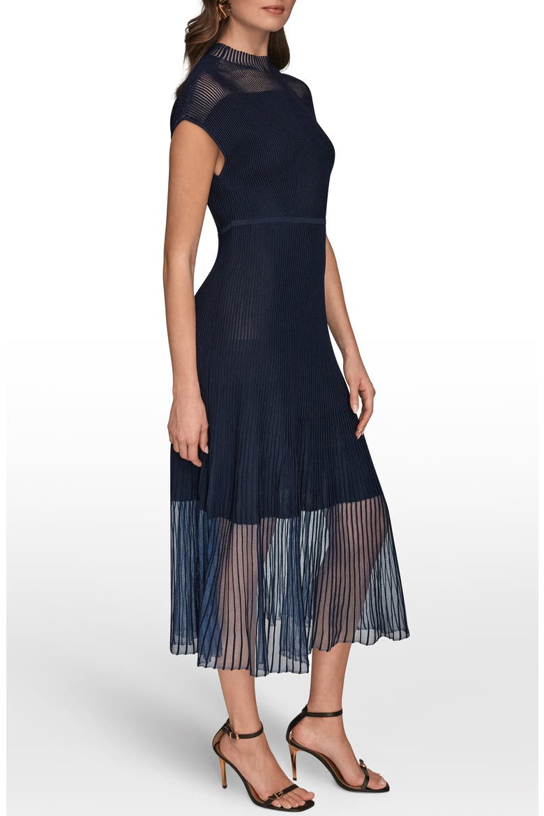 Sheer Rib Dress, Alternate, color, NIGHTFALL