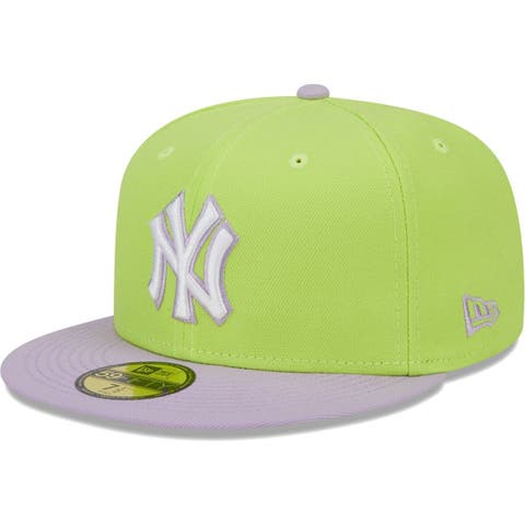 Men's New Era Neon Green/Lavender New York Yankees Spring Color Two-Tone 59FIFTY Fitted Hat