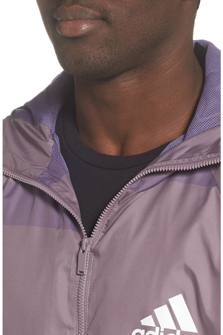 Water Repellent Hooded Windbreaker, Alternate, color, LEGACY PURPLE