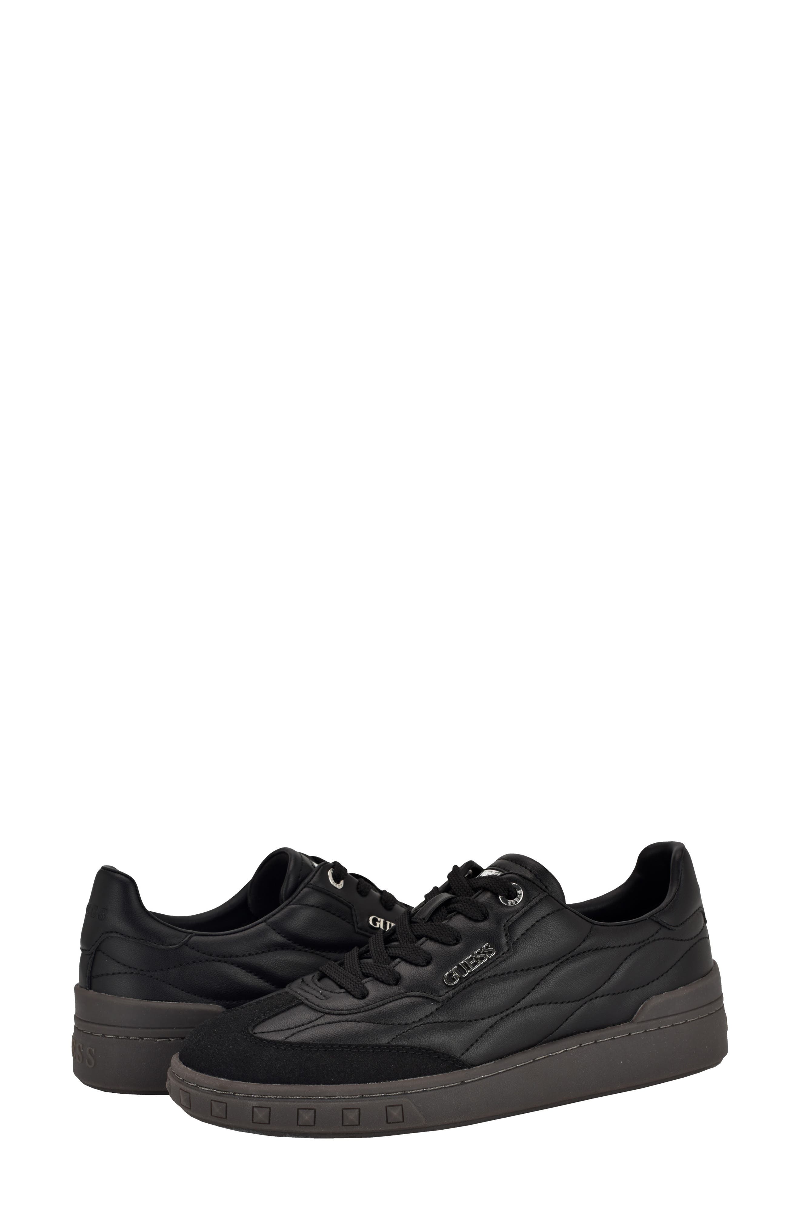 GUESS Iquilt Sneaker, Alternate, color, Black