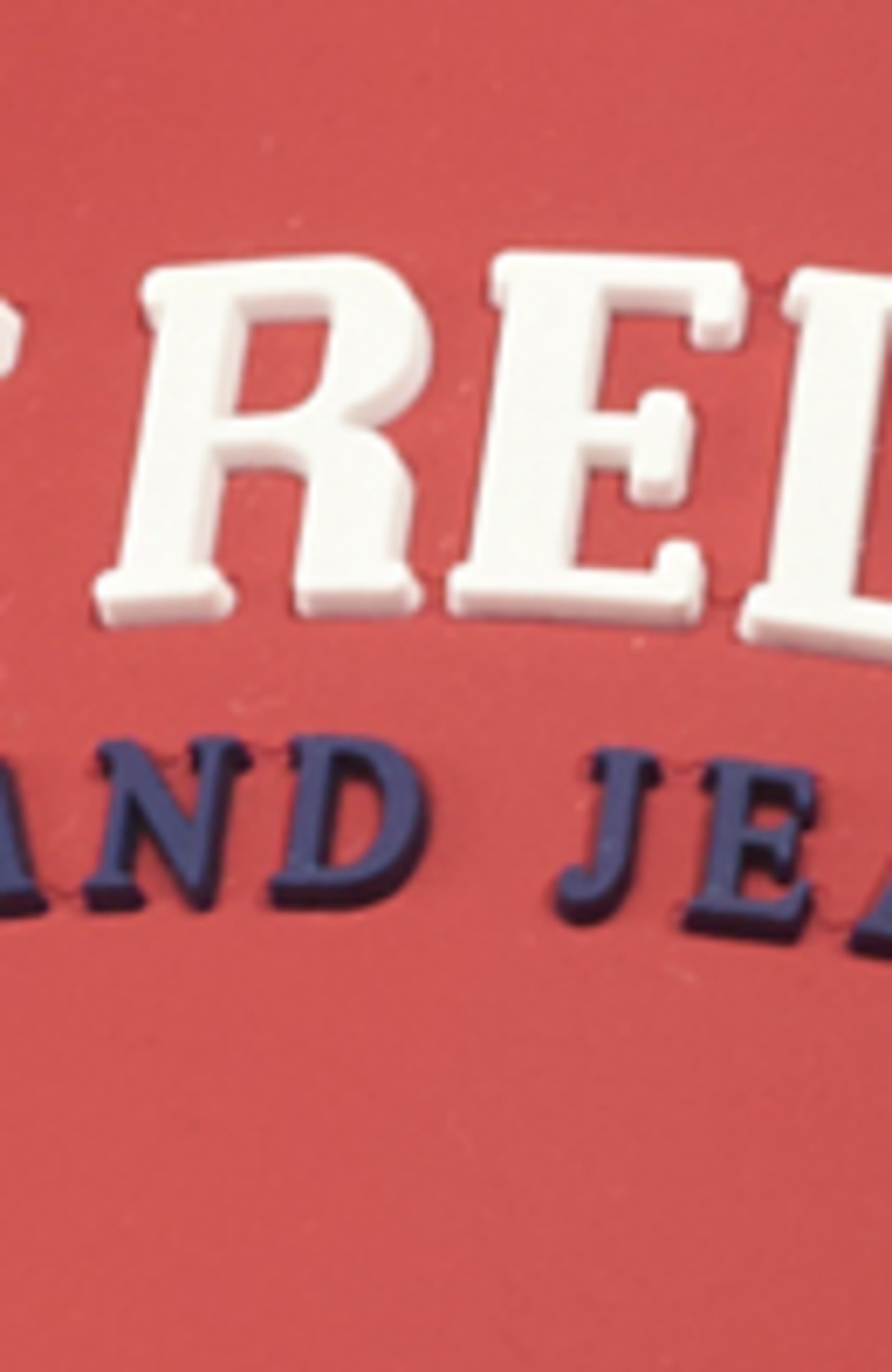 True Religion Men's Weezy Logo Slide, Alternate, color, Red