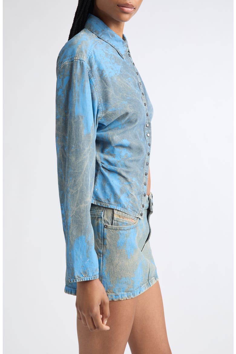 De-Plazy Snap Front Shirt, Alternate, color, SLATE/BLUE