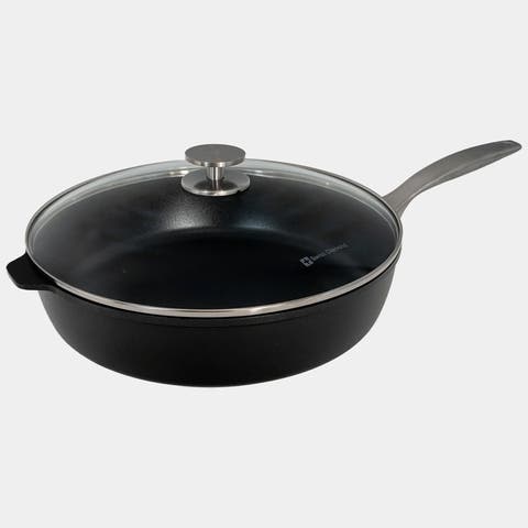 CHD Nonstick Saute Pan with Glass Lid, 5.8 qt