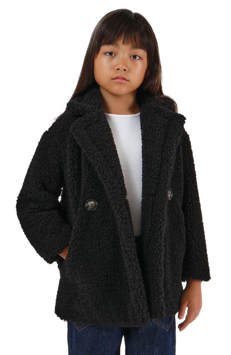 Apparis Kids' Anouck Faux Shearling Peacoat, Alternate, color, 