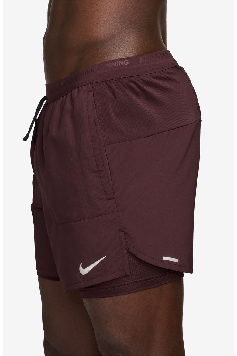 Dri-FIT Stride 2-in-1 Running Shorts, Alternate, color, BURGUNDY CRUSH/ SILVER