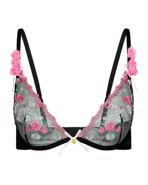 Shop Adore Me Levana Unlined Plunge Bra In Floral Black