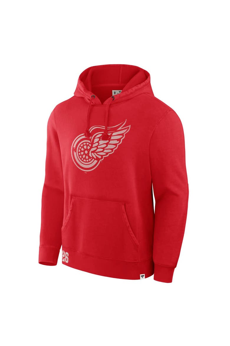 Men's Fanatics Red Detroit Red Wings Decades Collection Tradition Fleece Pullover Hoodie, Alternate, color, Red