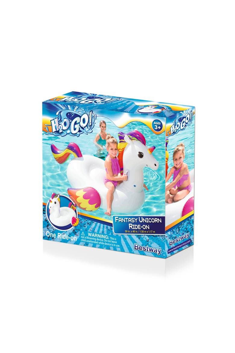 100% Fantasy Unicorn Kids Rideon Pool Float, Alternate, color, Multicolored