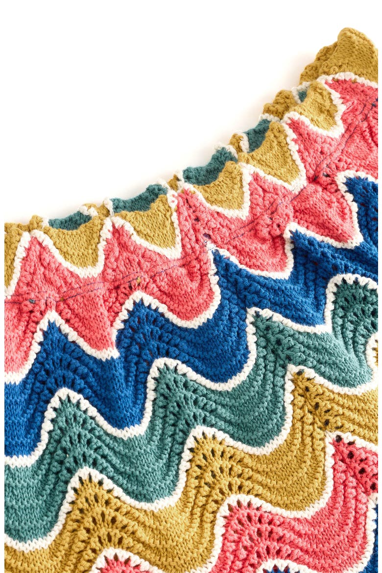Stripe Crochet Cotton Shorts, Alternate, color, BLUE MULTI