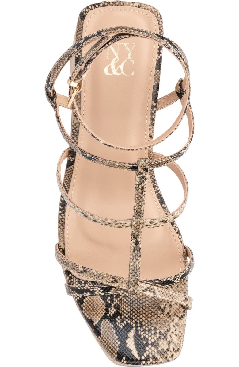 NEW YORK AND COMPANY Abla Platform Wedge Sandal, Alternate, color, Dark Tan