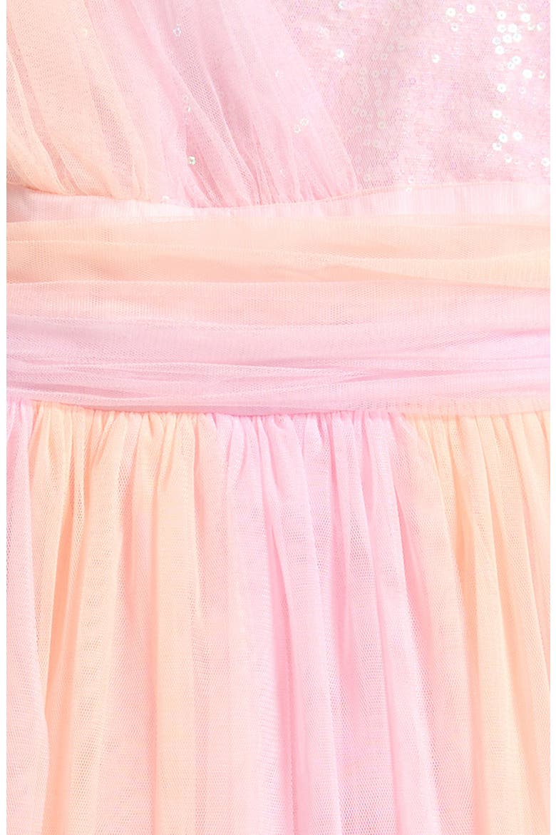 Kids' Glitter Asymmetric Dress, Alternate, color, PINK