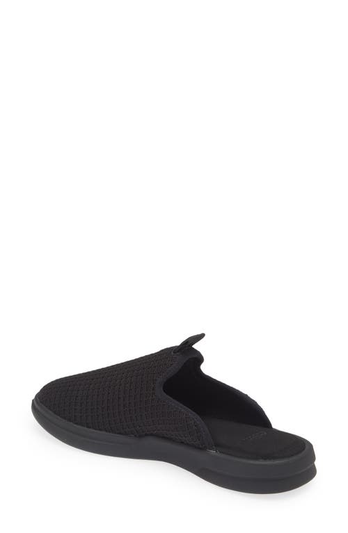 Lusso Cloud Pelli Waffle Knit Slipper In Jet Black/matte Black