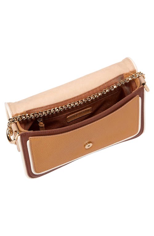 Cole Haan Daniella Leather Chain Shoulder Bag In Soft Buff/cuoio/ivory