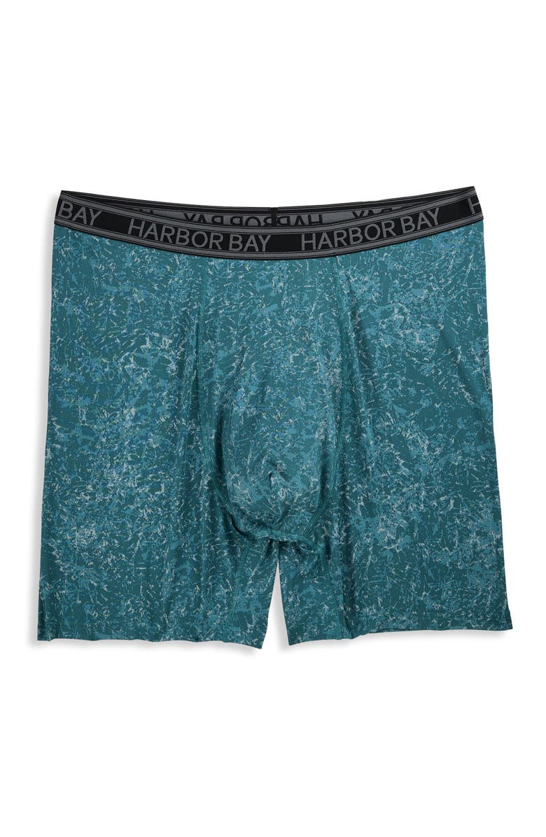 Harbor Bay by DXL Big & Tall Cooling Performance 5 Inch Boxer Briefs, Main, color, Future Forest