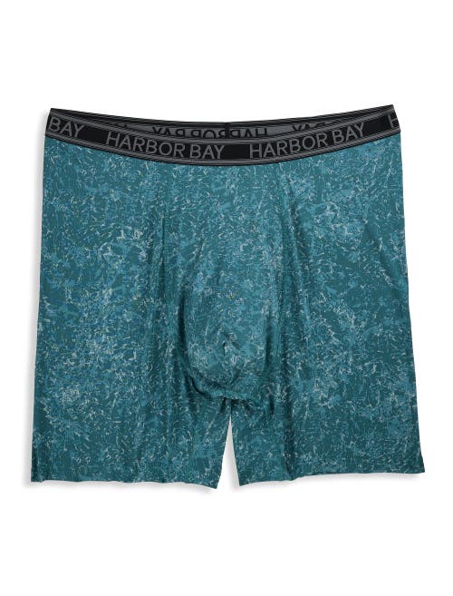 Harbor Bay By Dxl Big & Tall Cooling Performance 5 Inch Boxer Briefs In Green