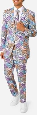 OppoSuits x Monopoly Slim Fit Two-Piece Suit & Tie Set