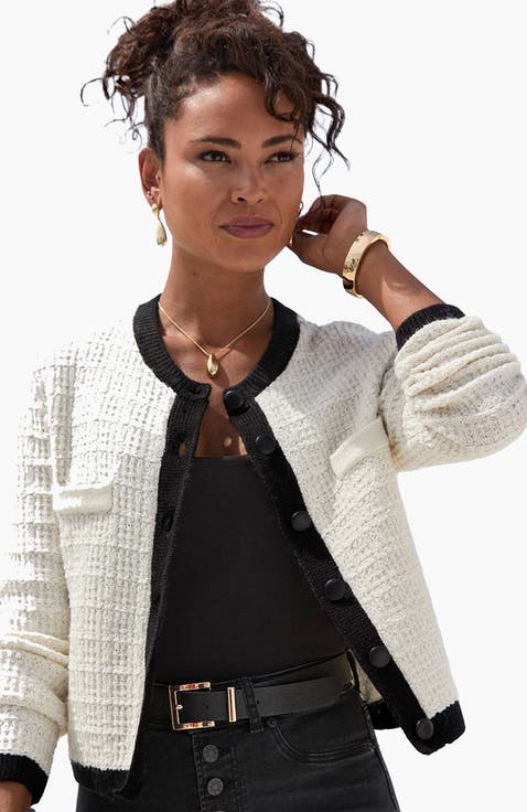 Tweed Look Cardigan