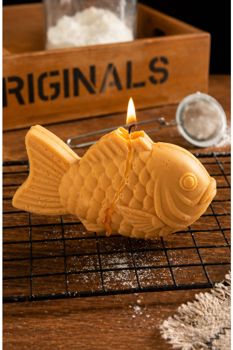 Taiyaki Candle, Alternate, color, Golden Brown
