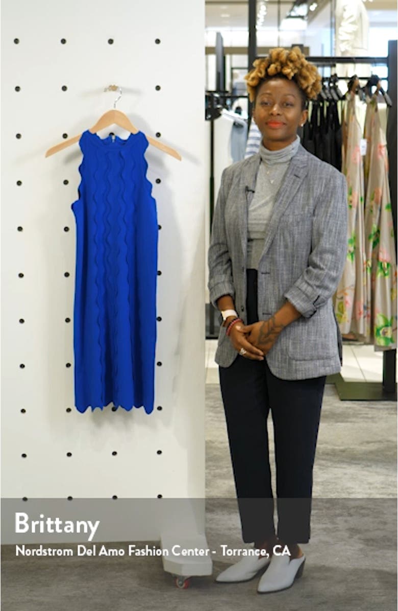 Rickrack Trim Knit Shift Dress, sales video thumbnail