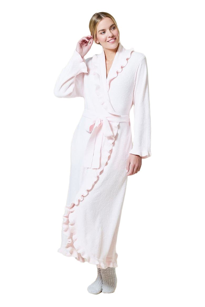 Ruffle Chenille Robe, Main, color, Light Pink