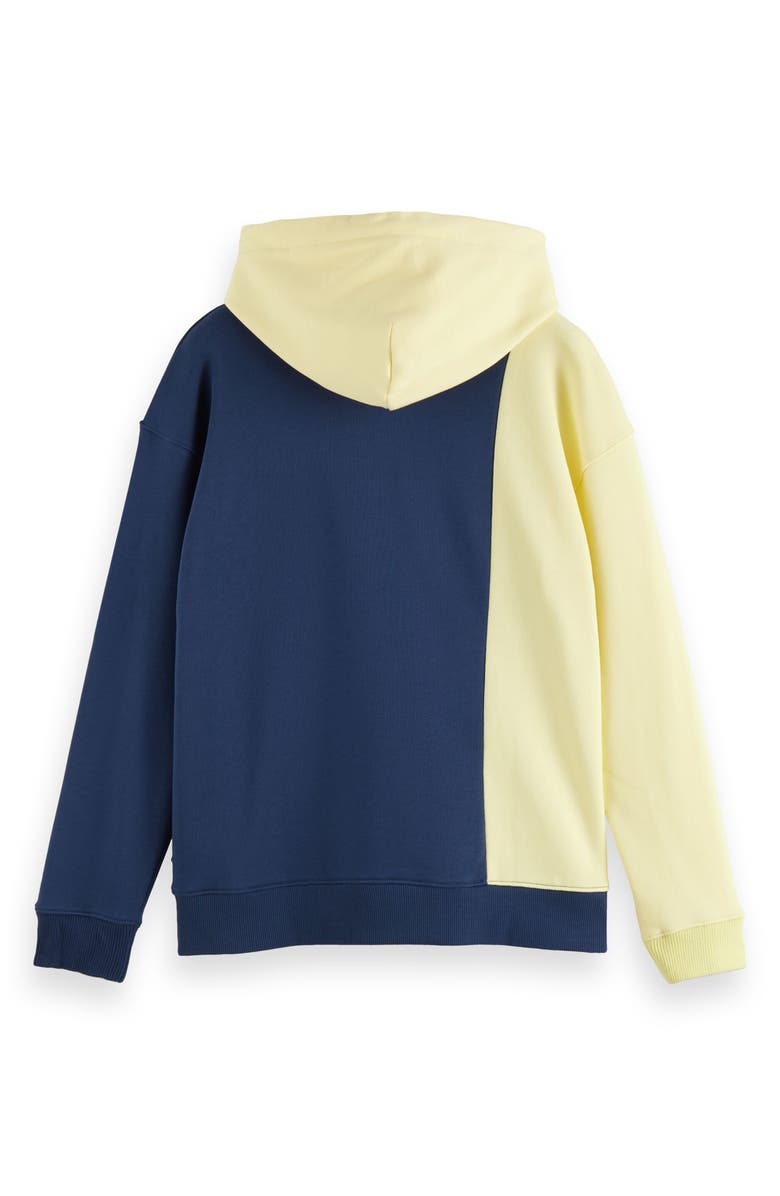 Scotch & Soda Gender Inclusive Colorblock Organic Cotton Hoodie, Alternate, color, 