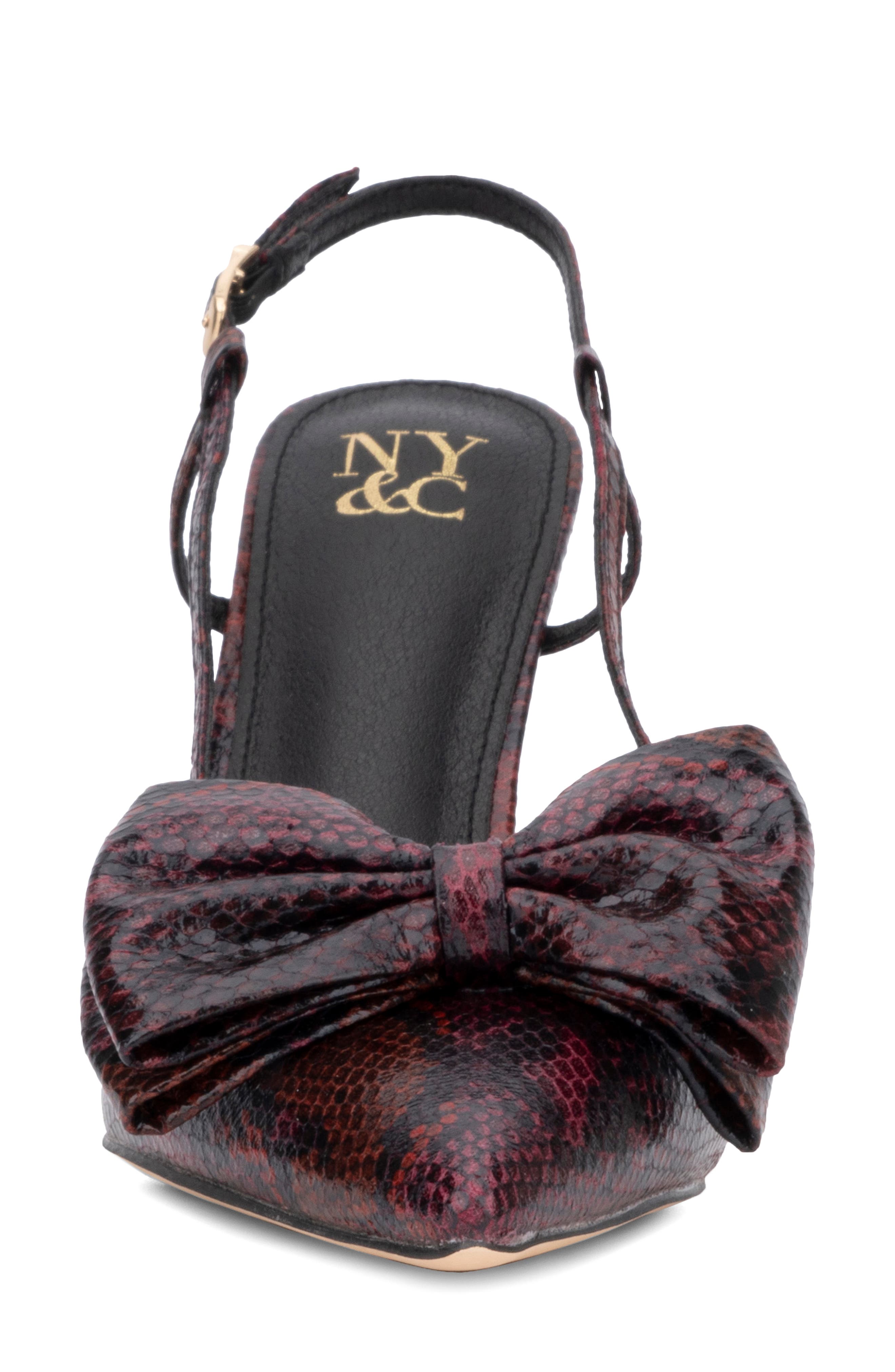 NEW YORK AND COMPANY Georgina Slingback Pump, Alternate, color, Burgundy