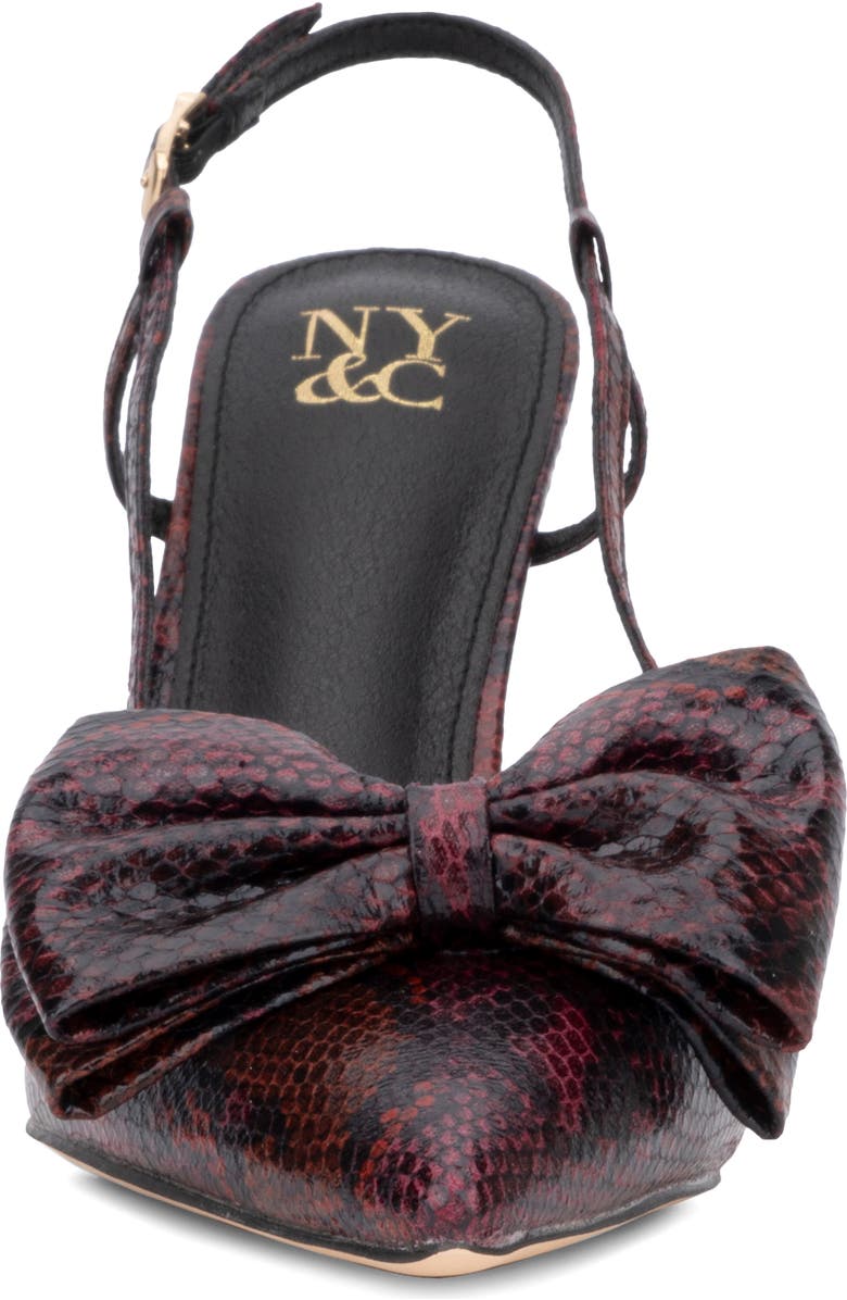 NEW YORK AND COMPANY Georgina Slingback Pump, Alternate, color, Burgundy